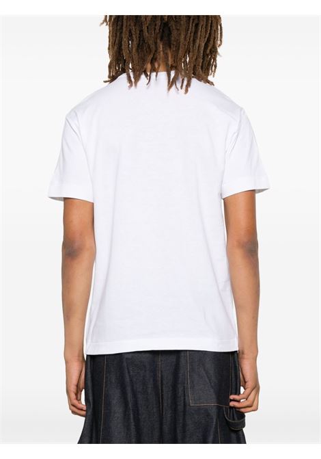 t-shirt black heart unisex bianco COMME DES GARÇONS PLAY | AX-T070-0511